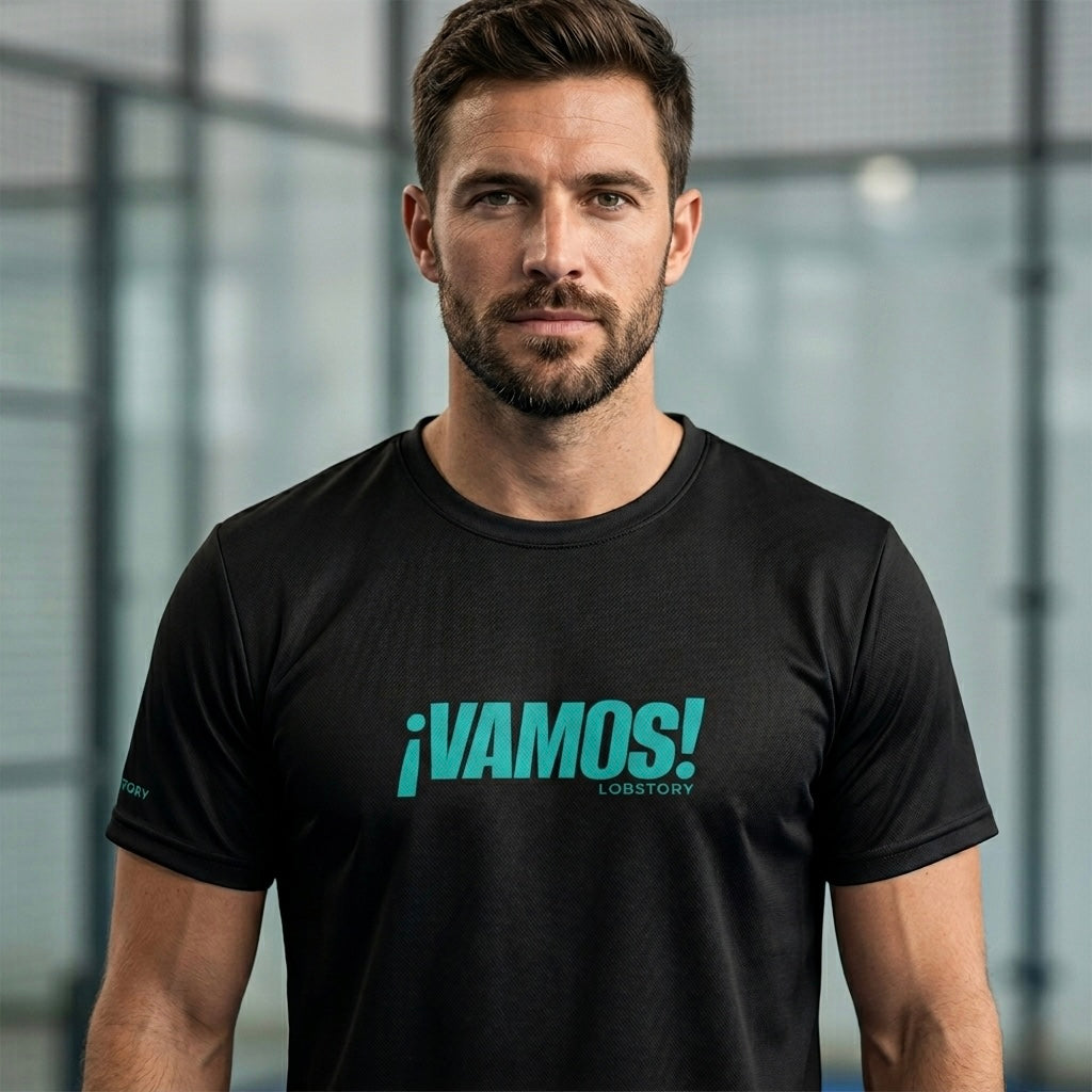 ¡VAMOS! Performance Men's Mesh Tee | LobStory Padel Wear
