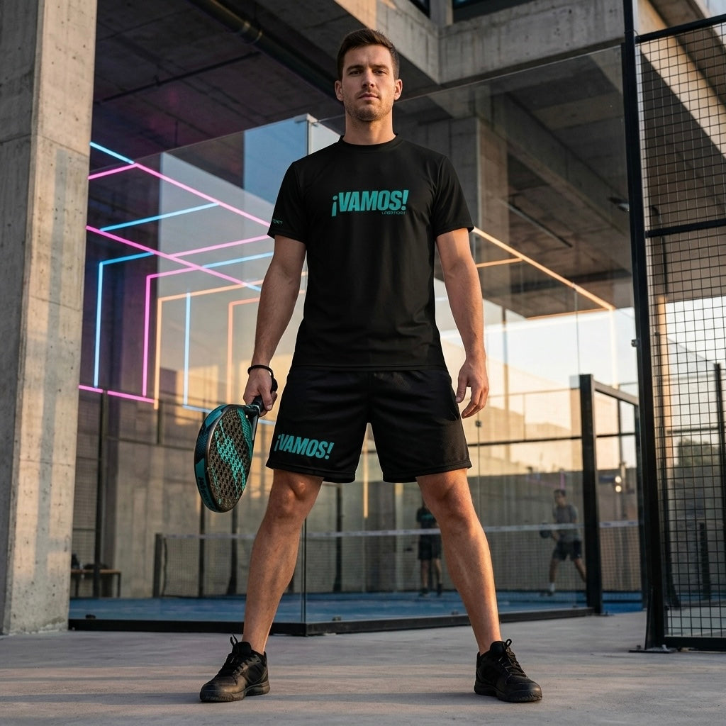 ¡VAMOS! Performance Men's Mesh Tee | LobStory Padel Wear